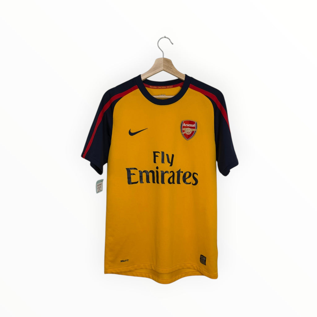 Yellow and navy football shirt arsenal nike