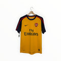 Yellow and navy football shirt arsenal nike
