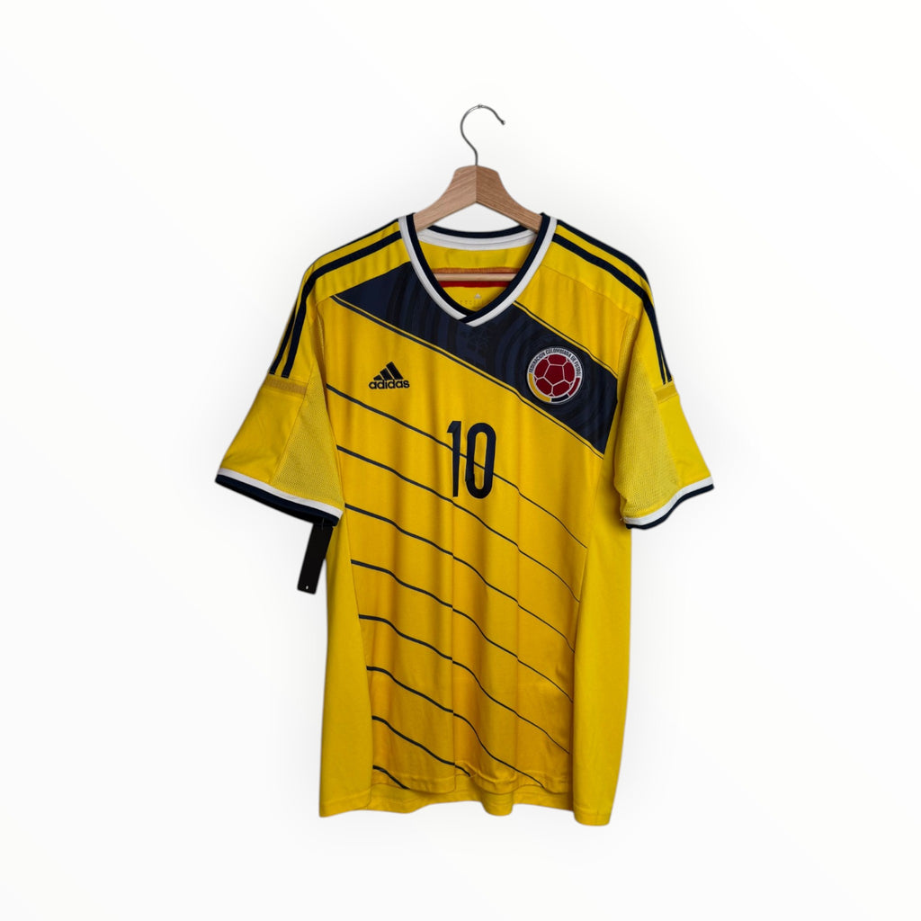 adidas football shirt yellow and navy colombia