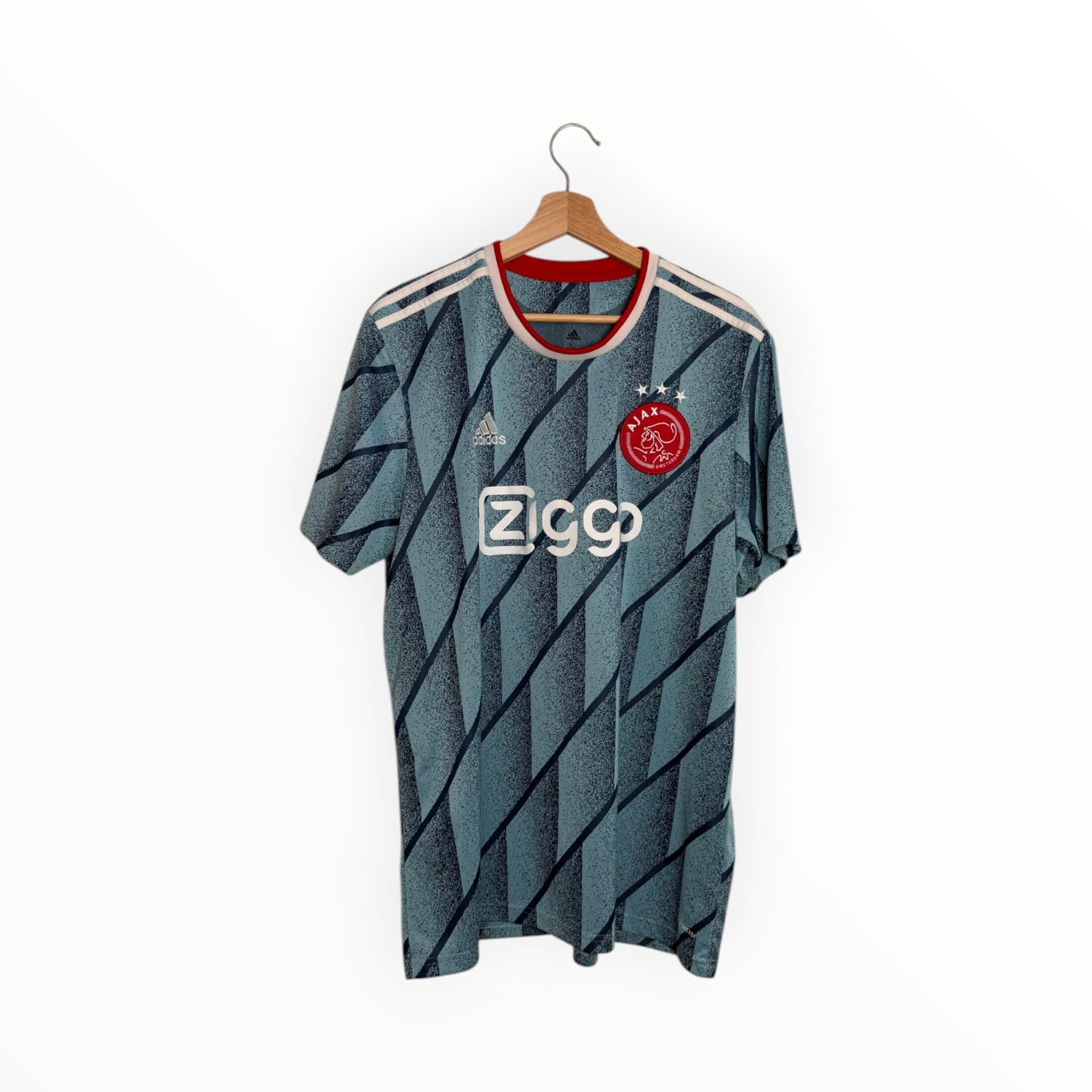 ajax adidas football shirt blue grey