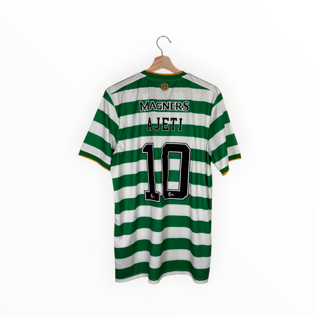 ajeti football shirt celtic green and white