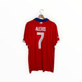 alexis football shirt chile red and blue