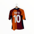 as roma Totti football shirt orange 2001