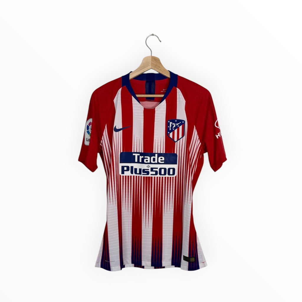 atletico nike football shirt red and white stripes