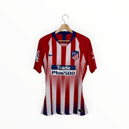 atletico nike football shirt red and white stripes