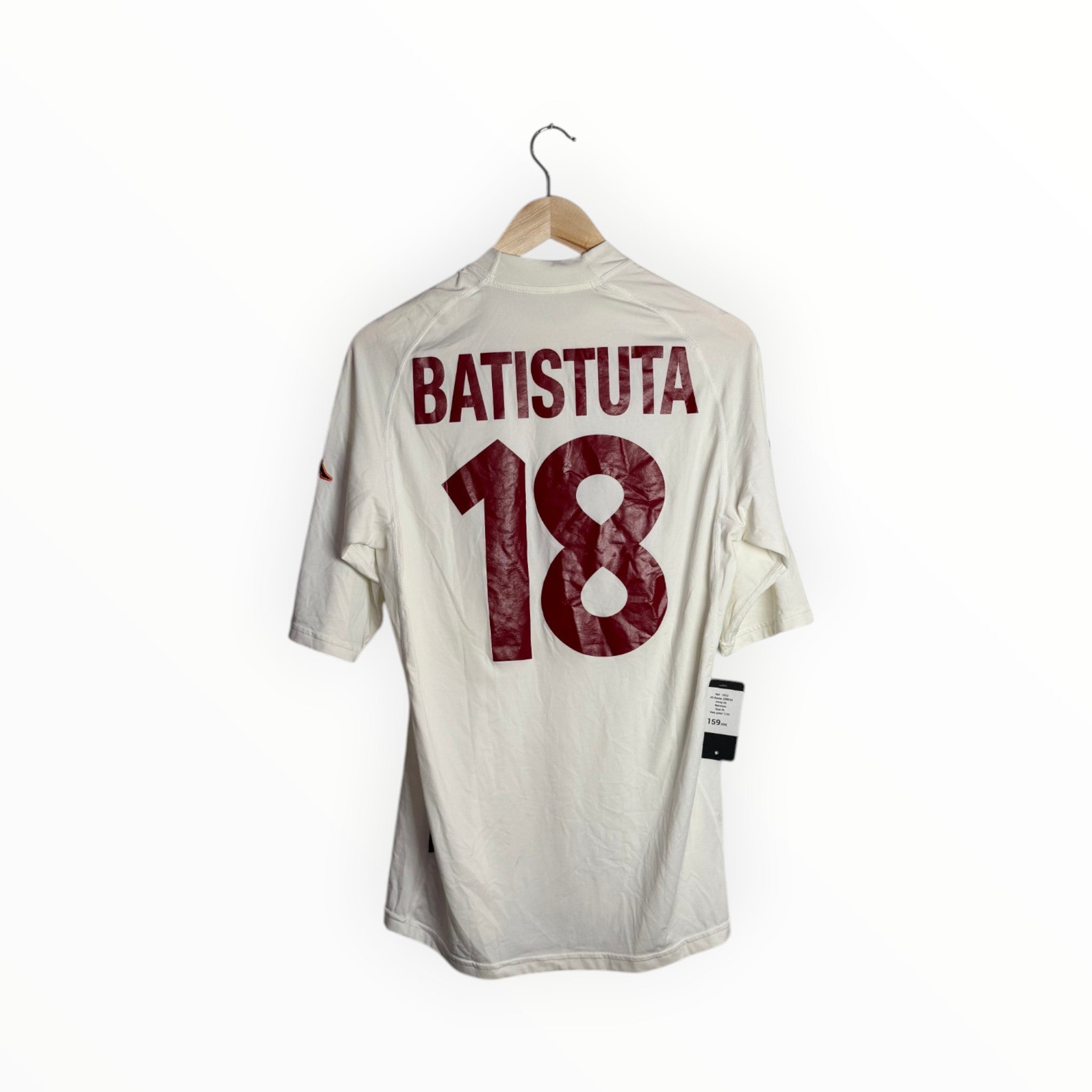 batistuta football shirt as Roma white and claret