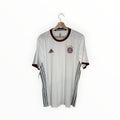 bayern football shirt adidas white and claret