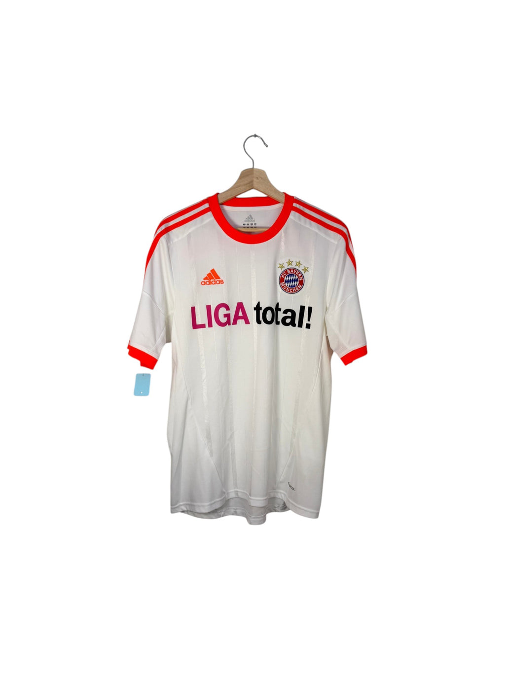 bayern munich liga total football shirt white and orange