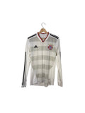 bayern munich white and grey stripes jersey