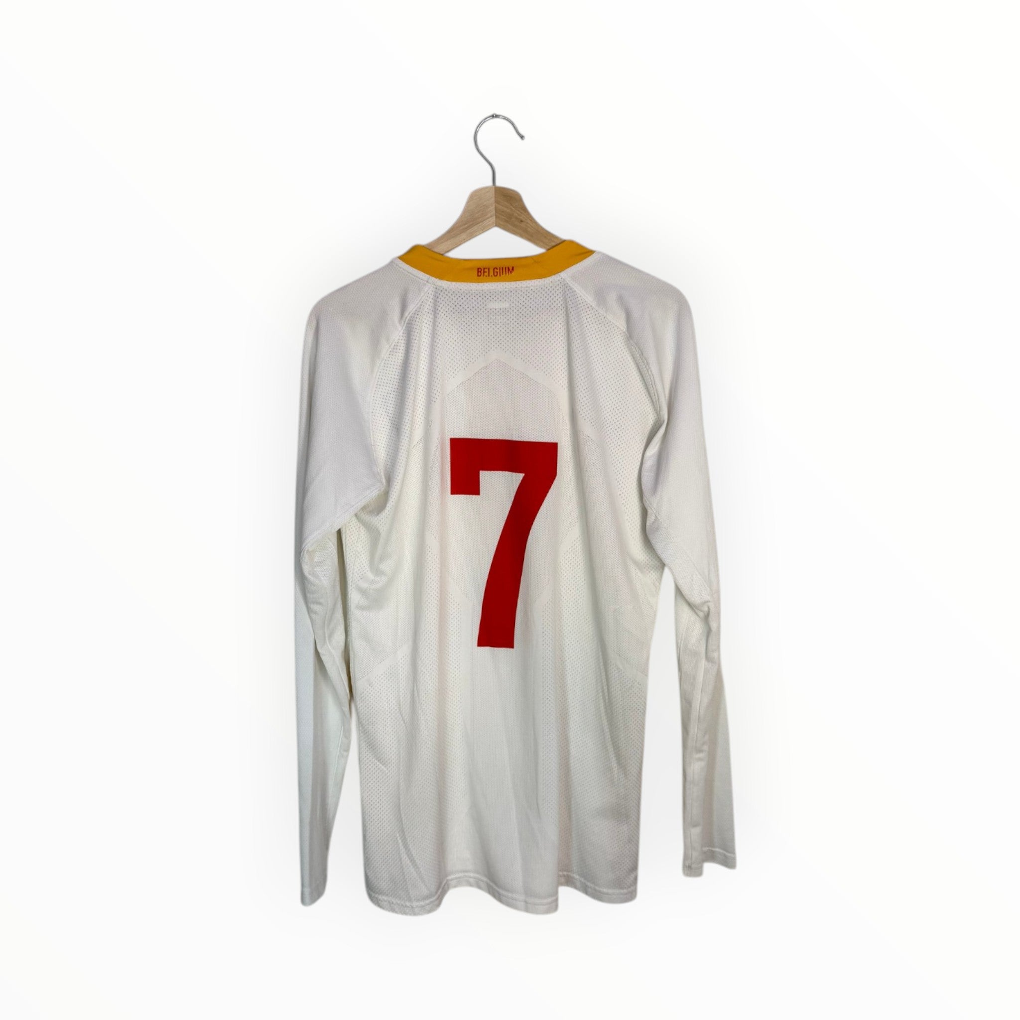 belgium number 7 football shirt white