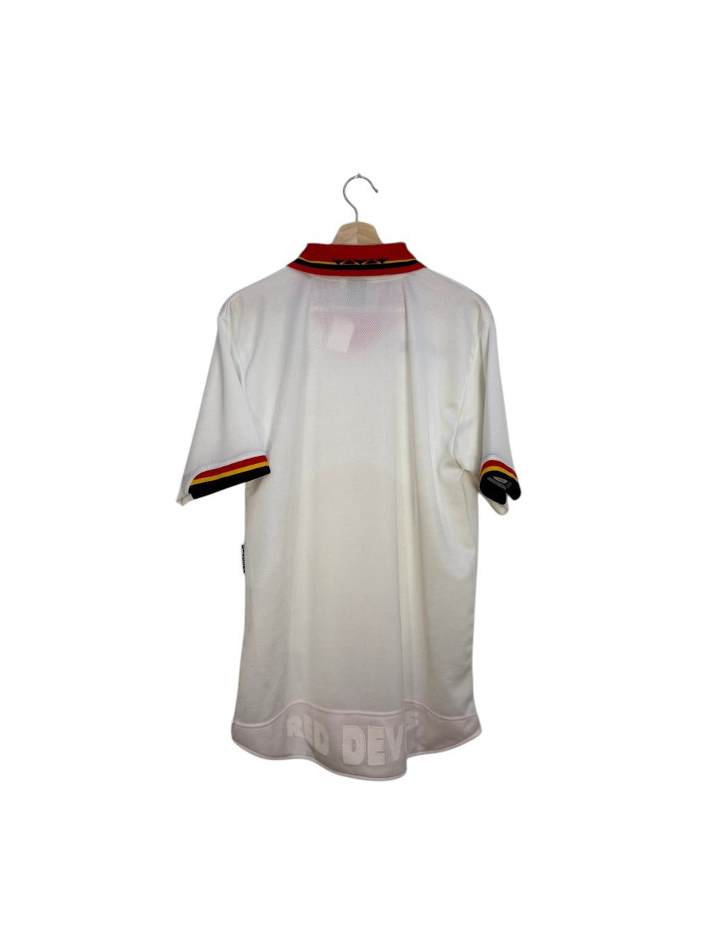 belgium white and red football shirt
