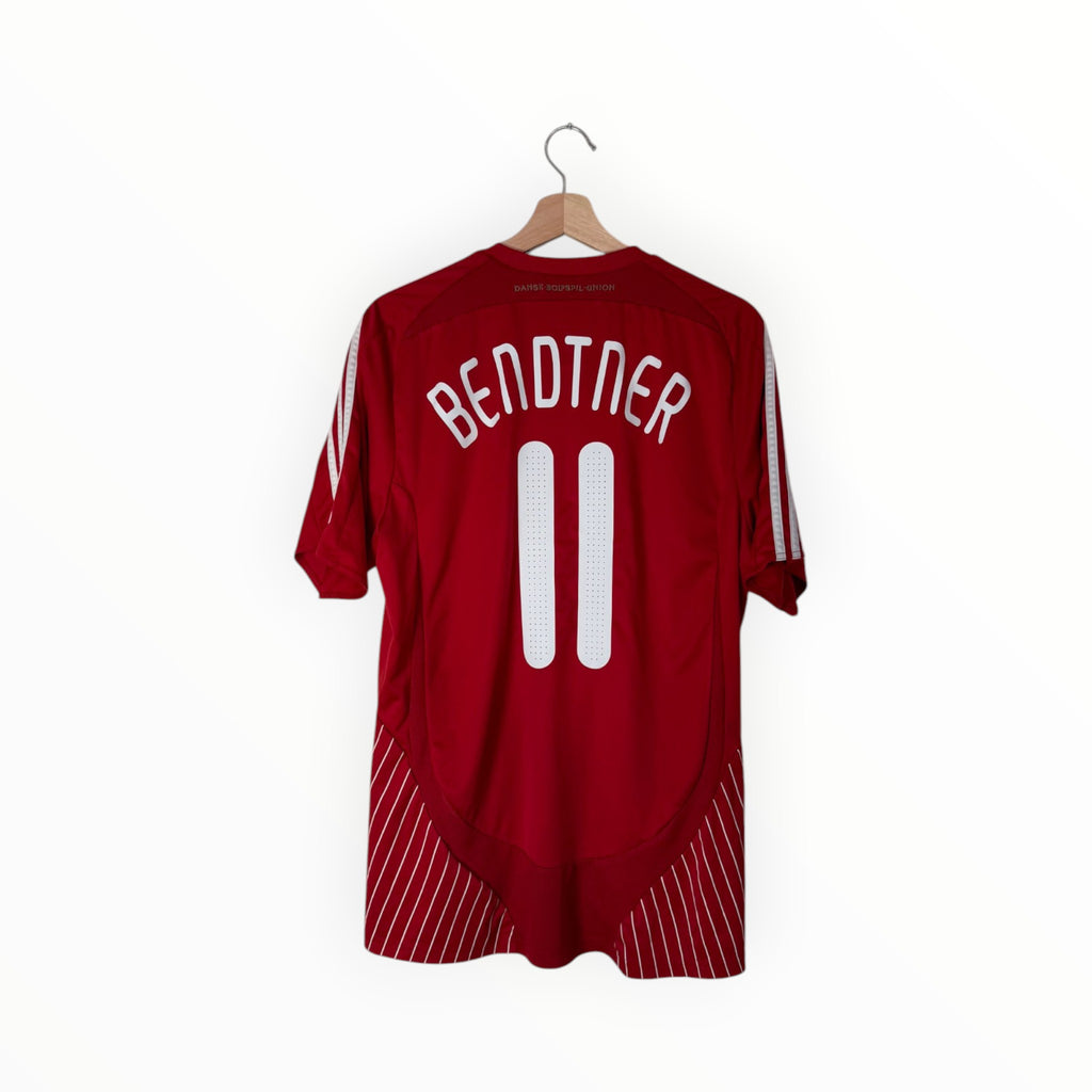 bendtner football shirt red and white