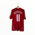 bendtner football shirt red and white