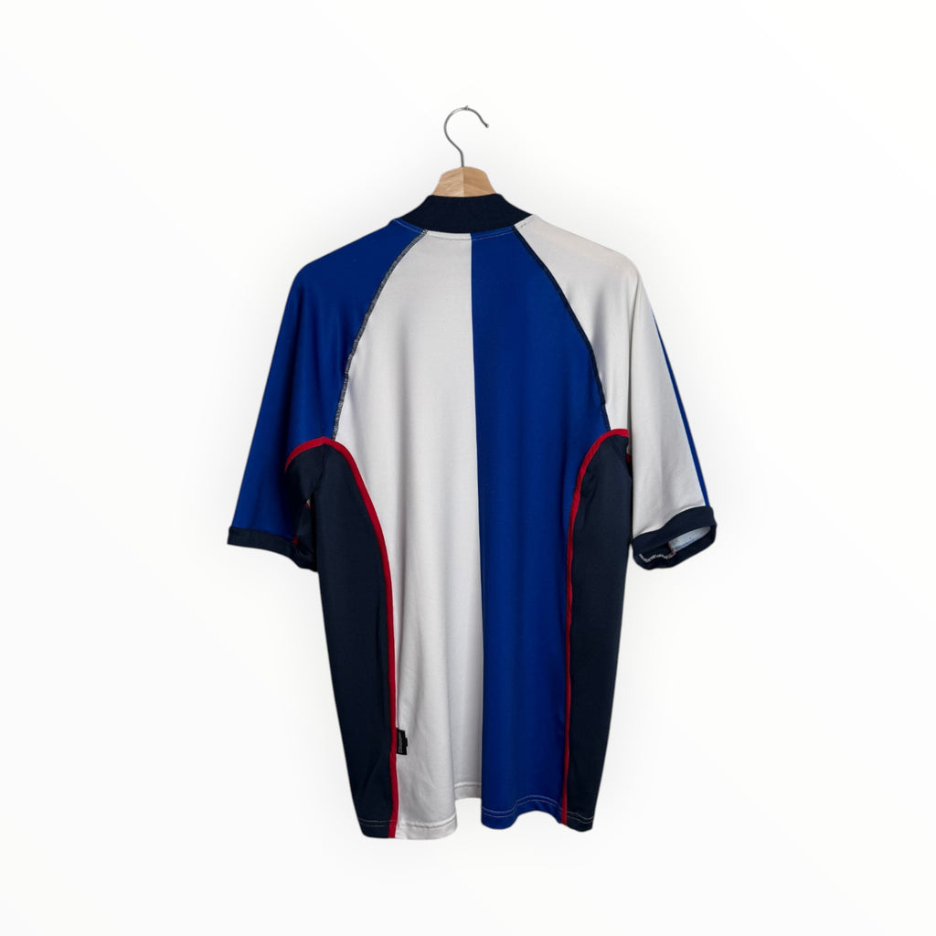 blue and white blackburn kit vintage