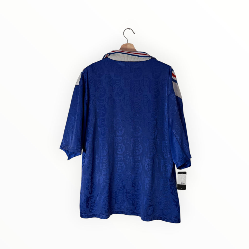 blue football shirt ranger white neck