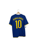 brazil football shirt ronaldinho blue and yellow