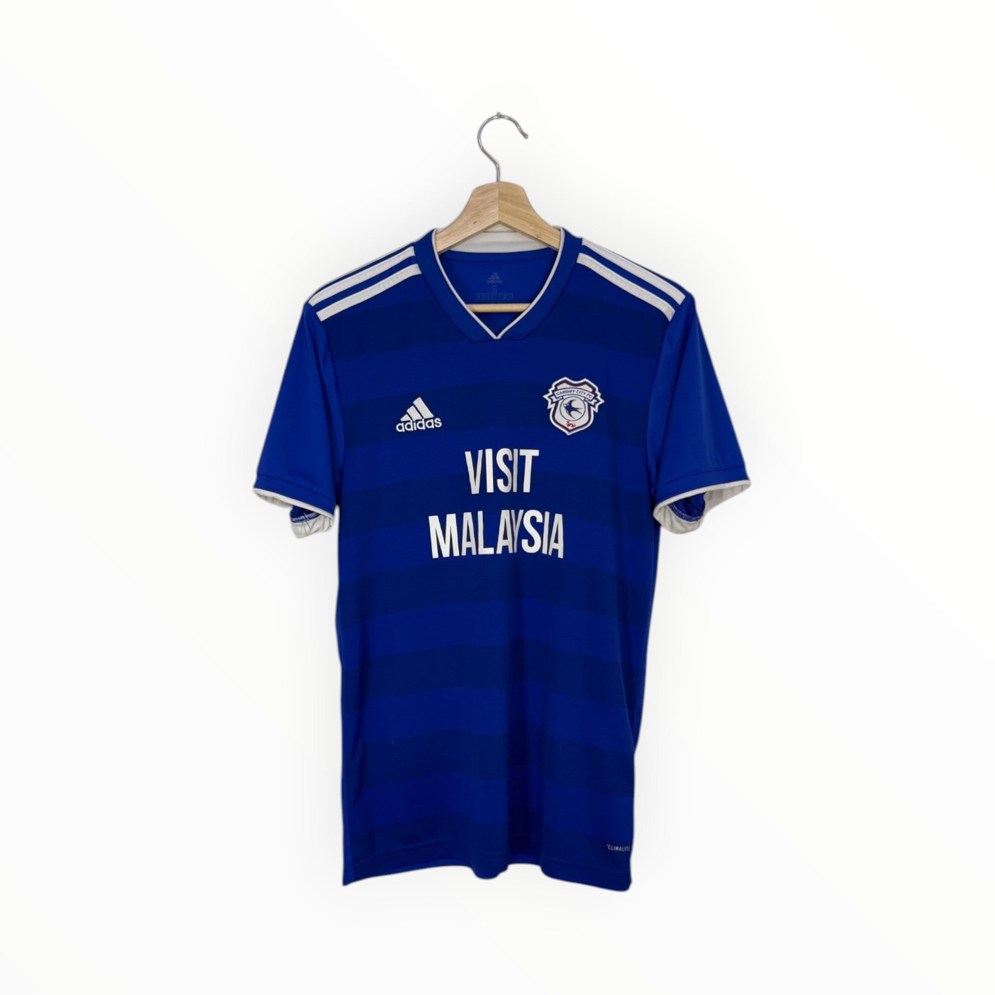 cardiff blue and white football shirt visit malaysia