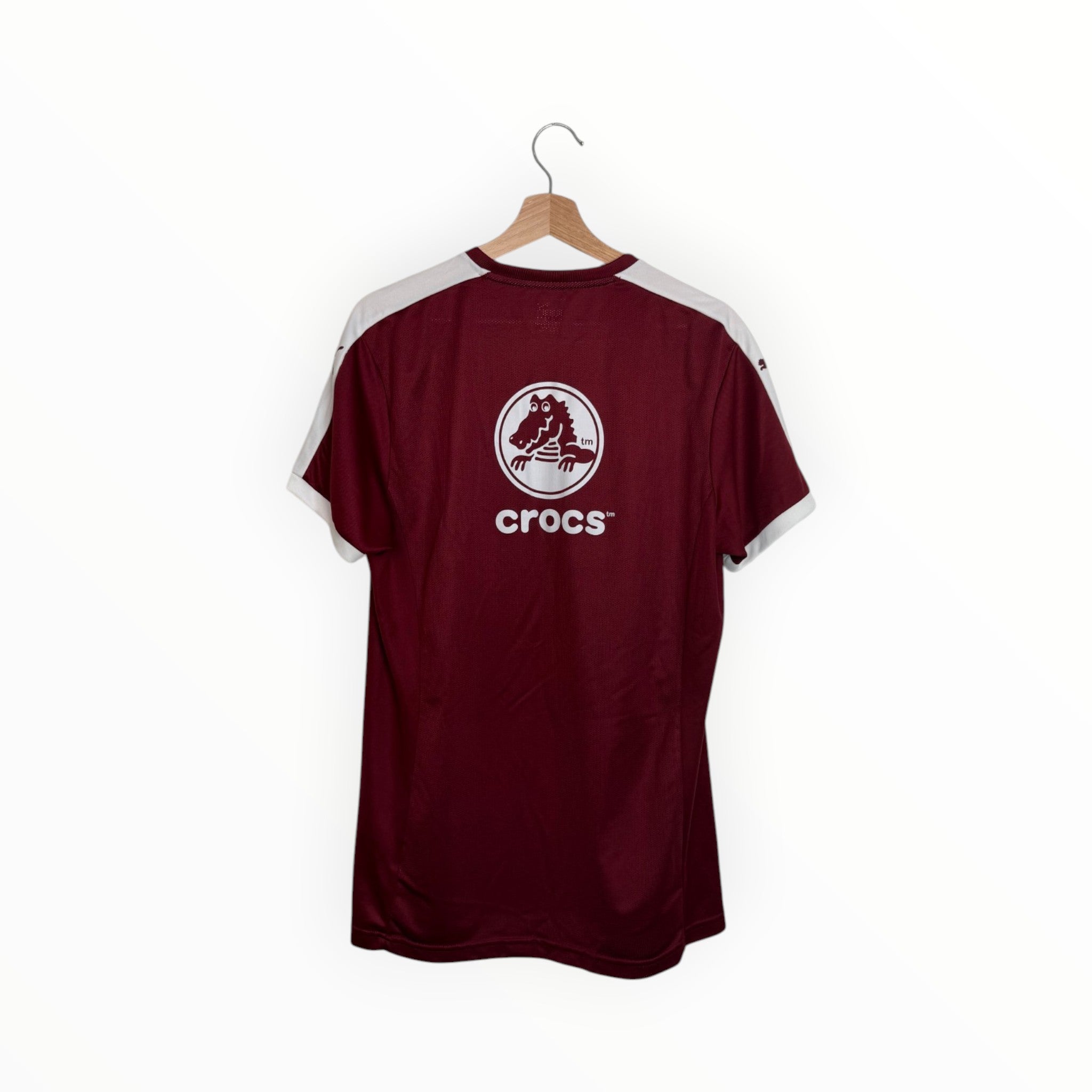 claret football shirt ktp crocs
