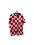croatia red and white football shirt nike blue collar