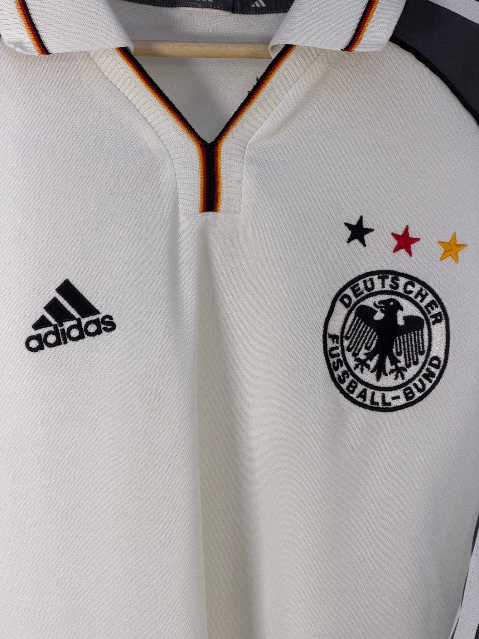 deutscher fussball bund adidas white and black