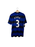 evra football shirt number 3 blue and navy stripes