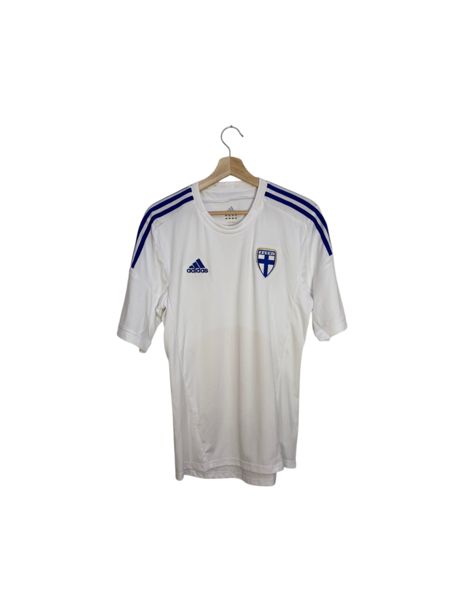 finland adidas suomi white and blue jersey