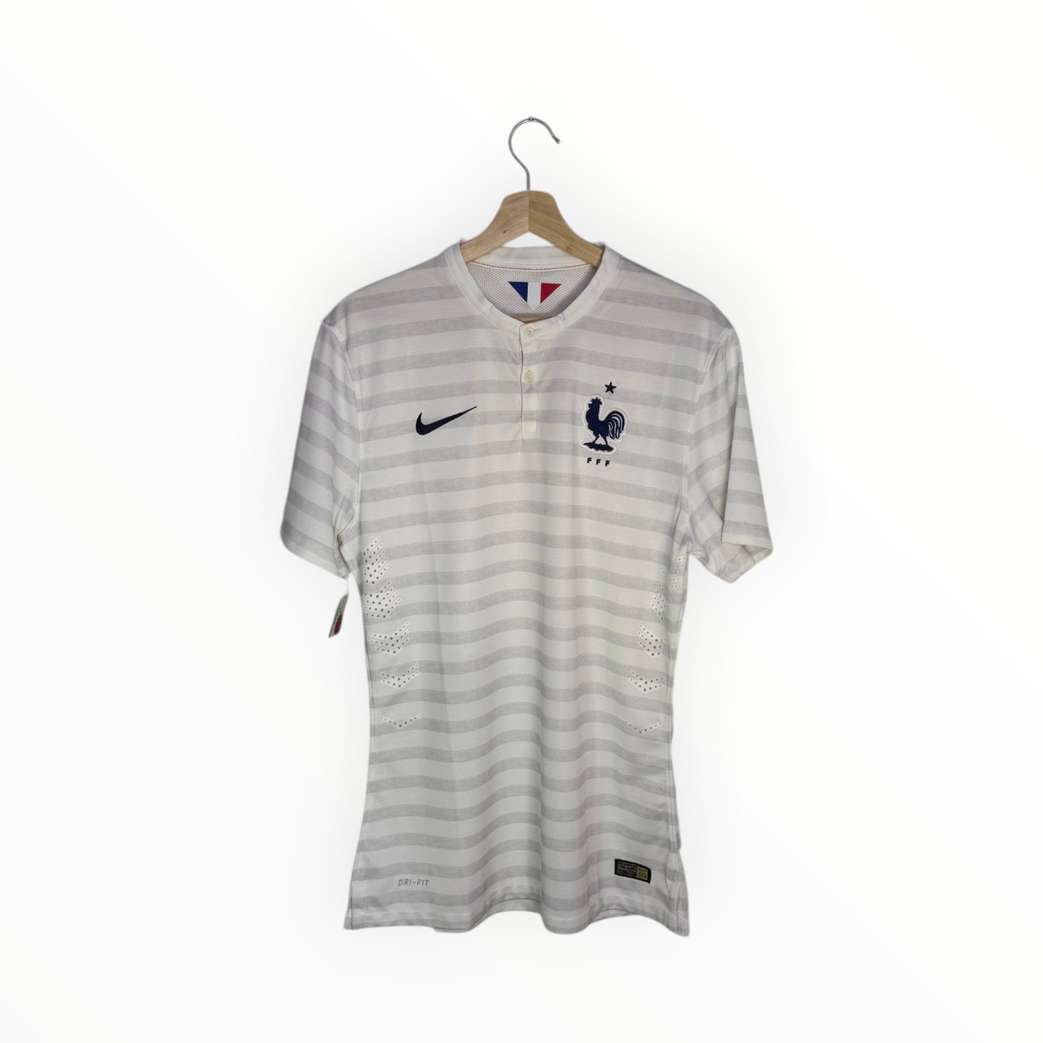france football shirt nike white and grey stripes