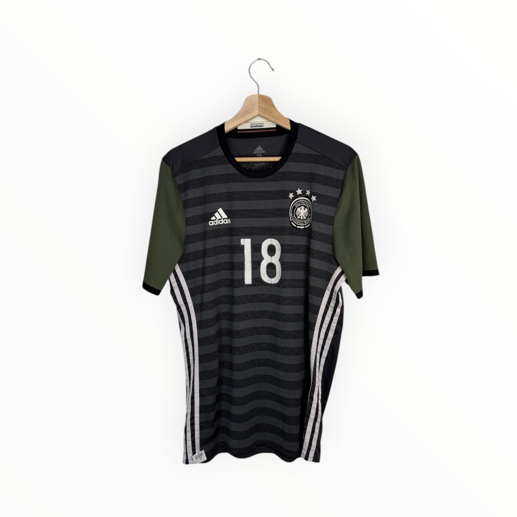 germany football shirt adidas green and grey
