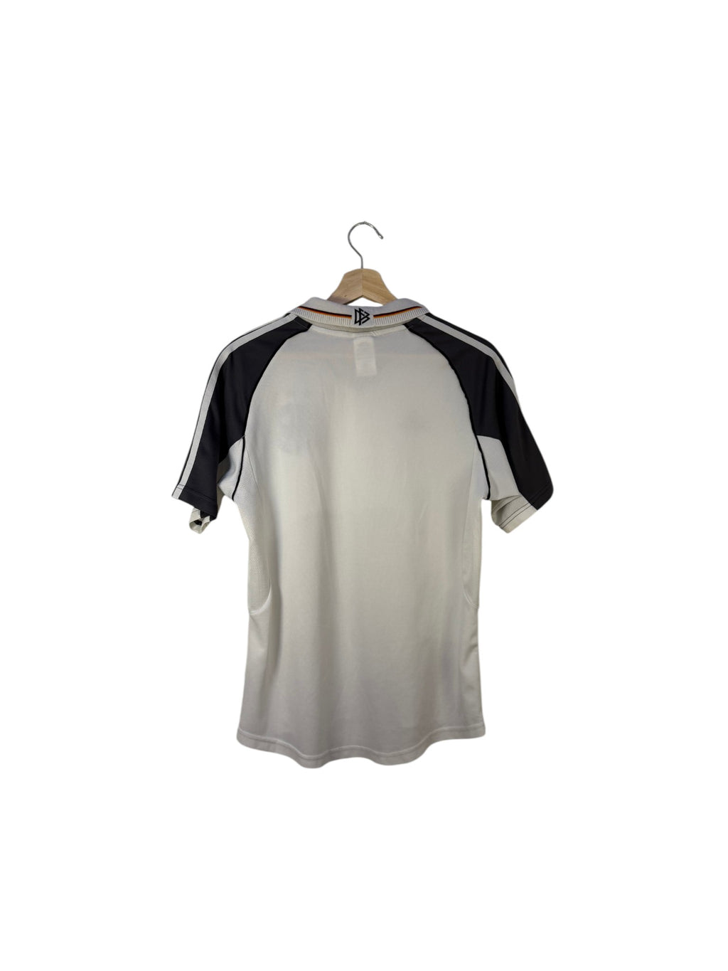germany polo collar white and grey football shirt