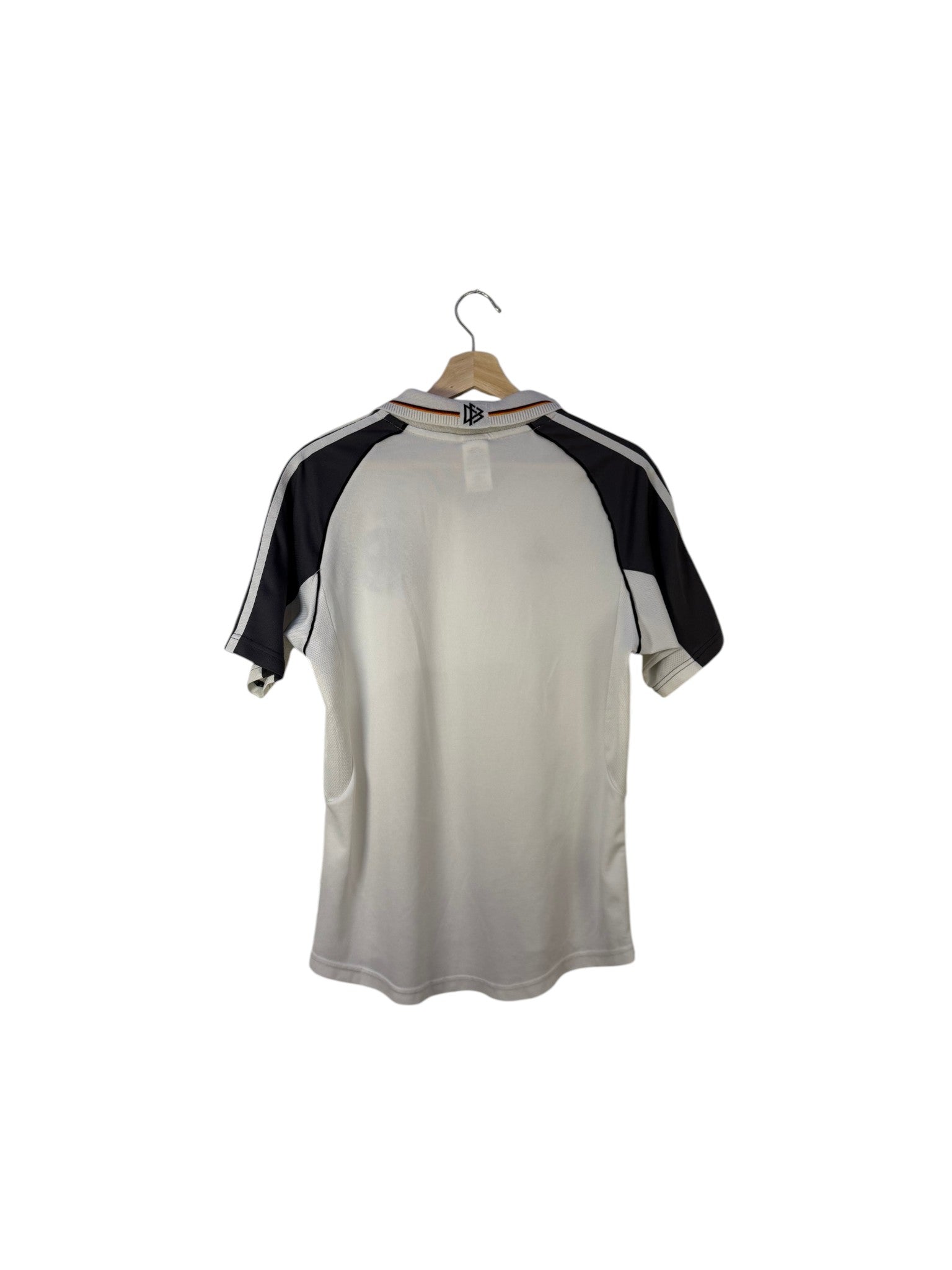 germany polo collar white and grey football shirt