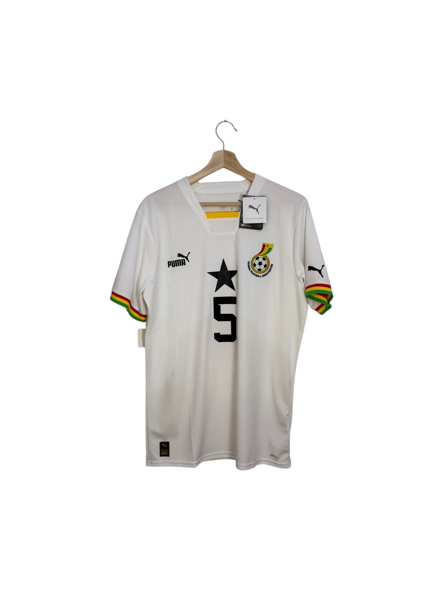 ghana white puma jersey number 5