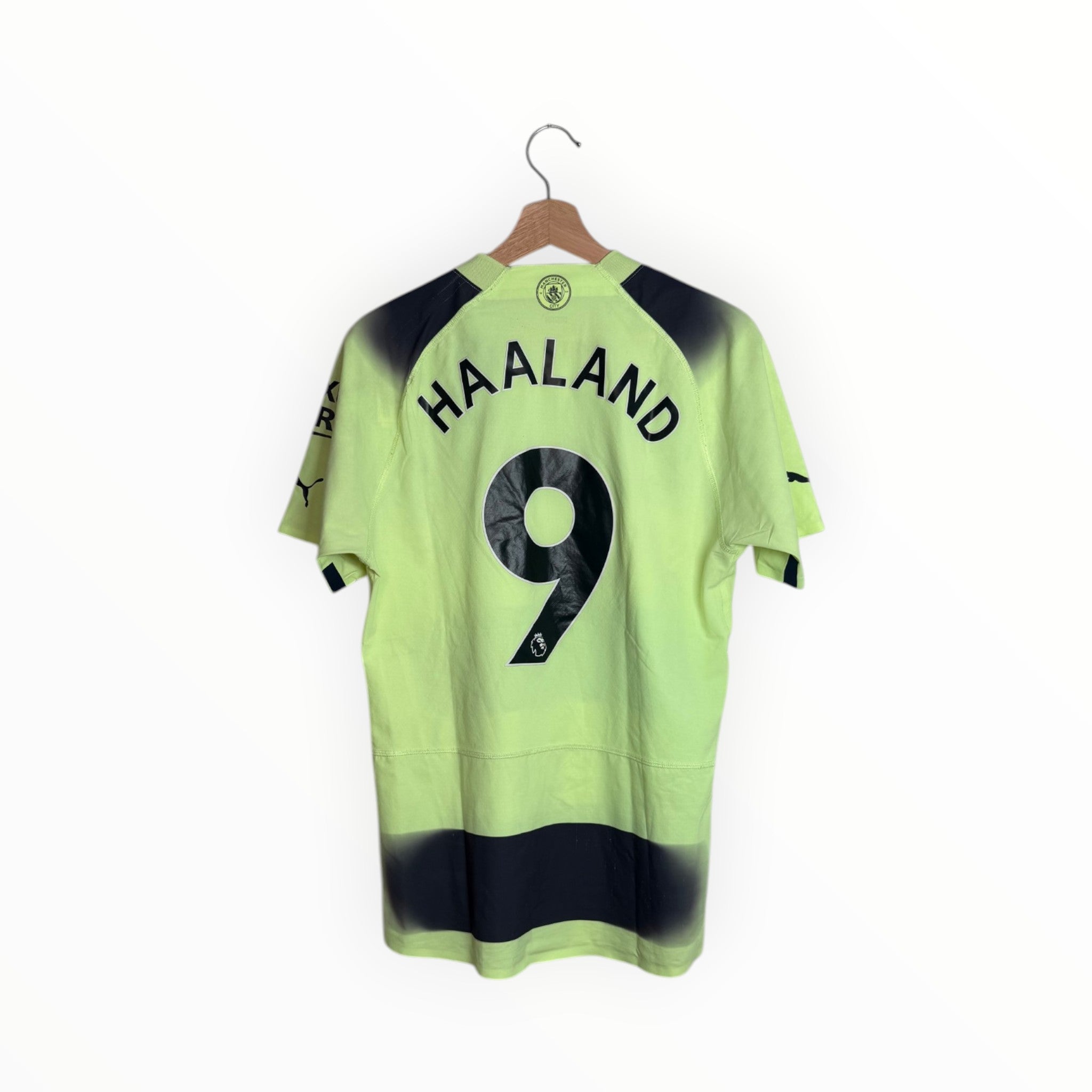 haaland football shirt manchester city yellow and black