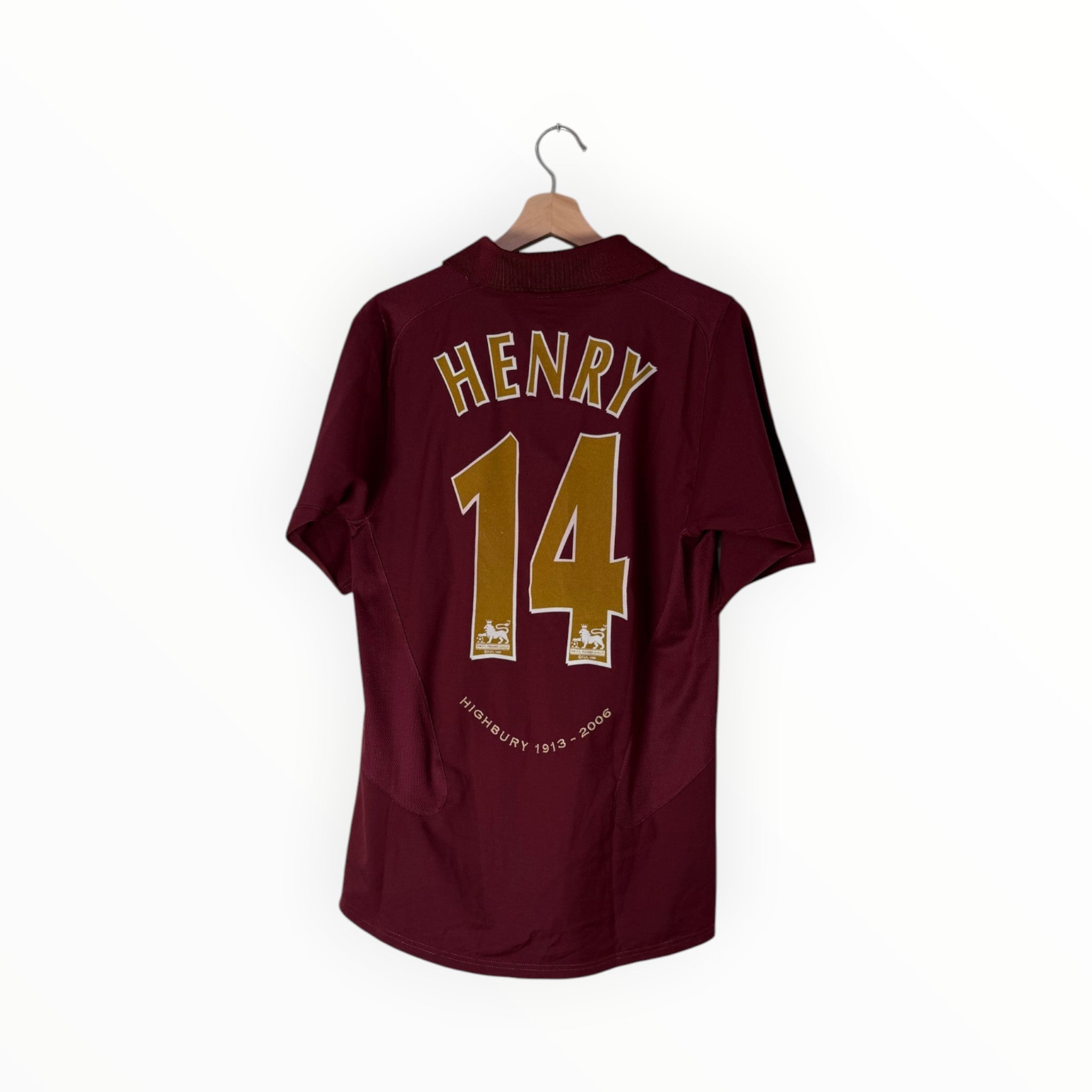 henry football shirt arsenal claret