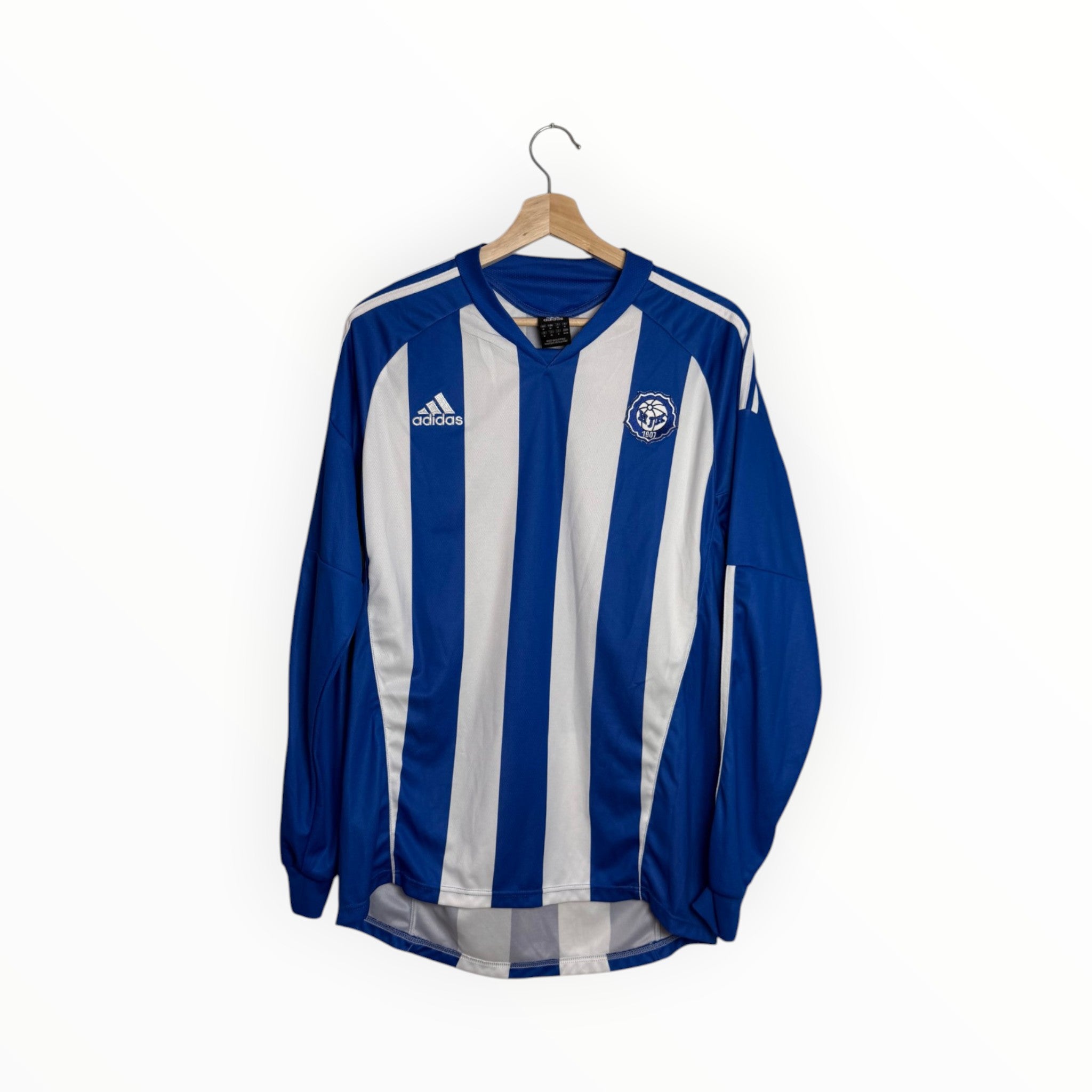 hjk adidas blue and white stripes