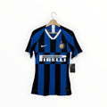 inter football shirt black and blue stripes pirelli