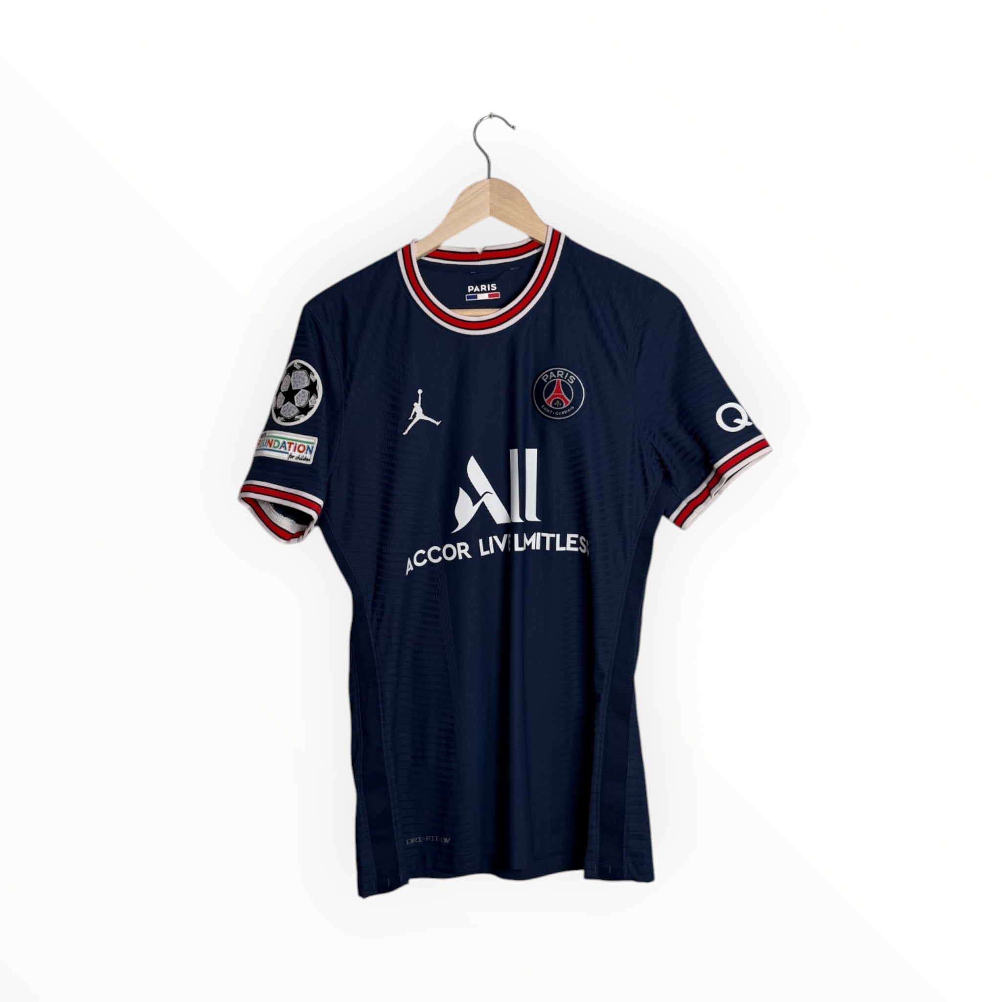 jordan psg football shirt navy player issue