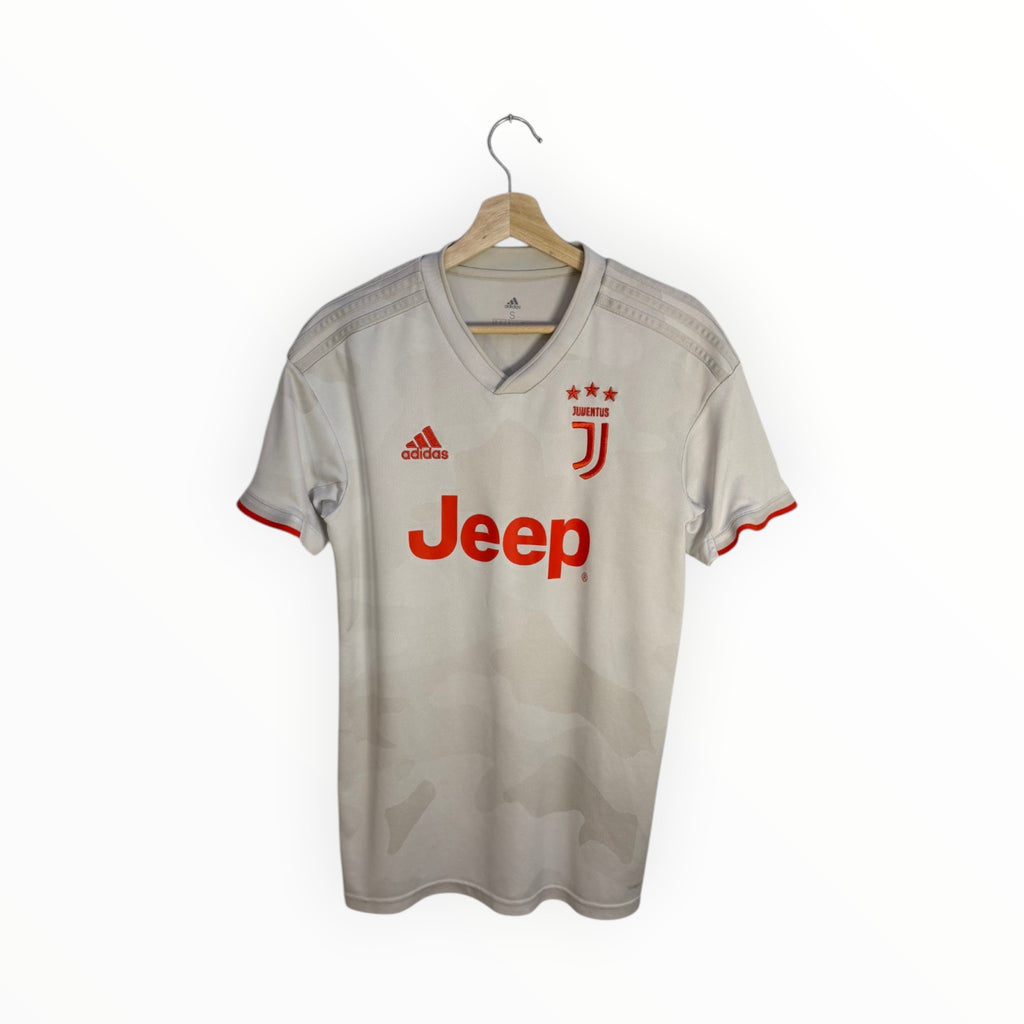 juventus football shirt jeep adidas red and cream