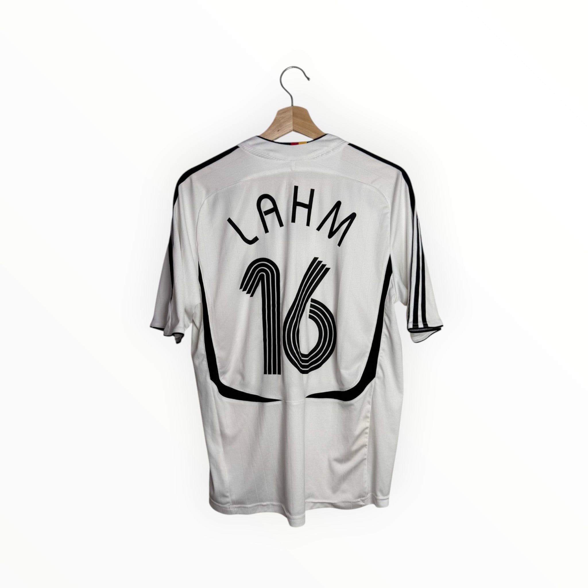 lahm football shirt white and black germany