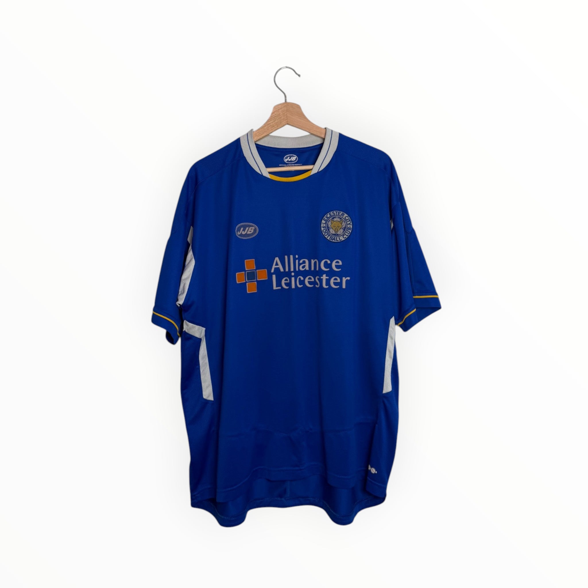 leicester jjb blue football shirt