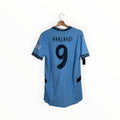 light blue football shirt Haaland puma number 9