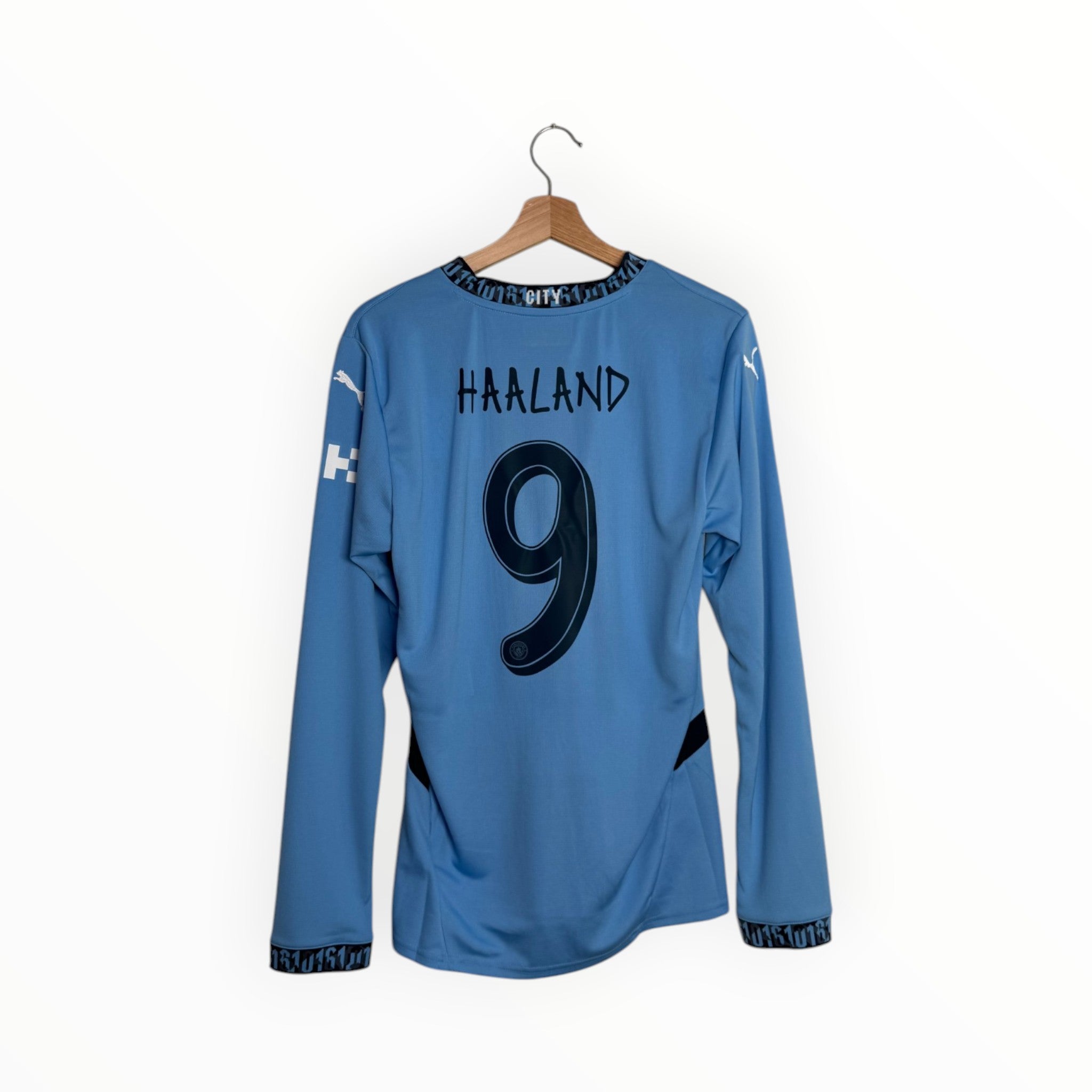 light blue football shirt puma Haaland number 9