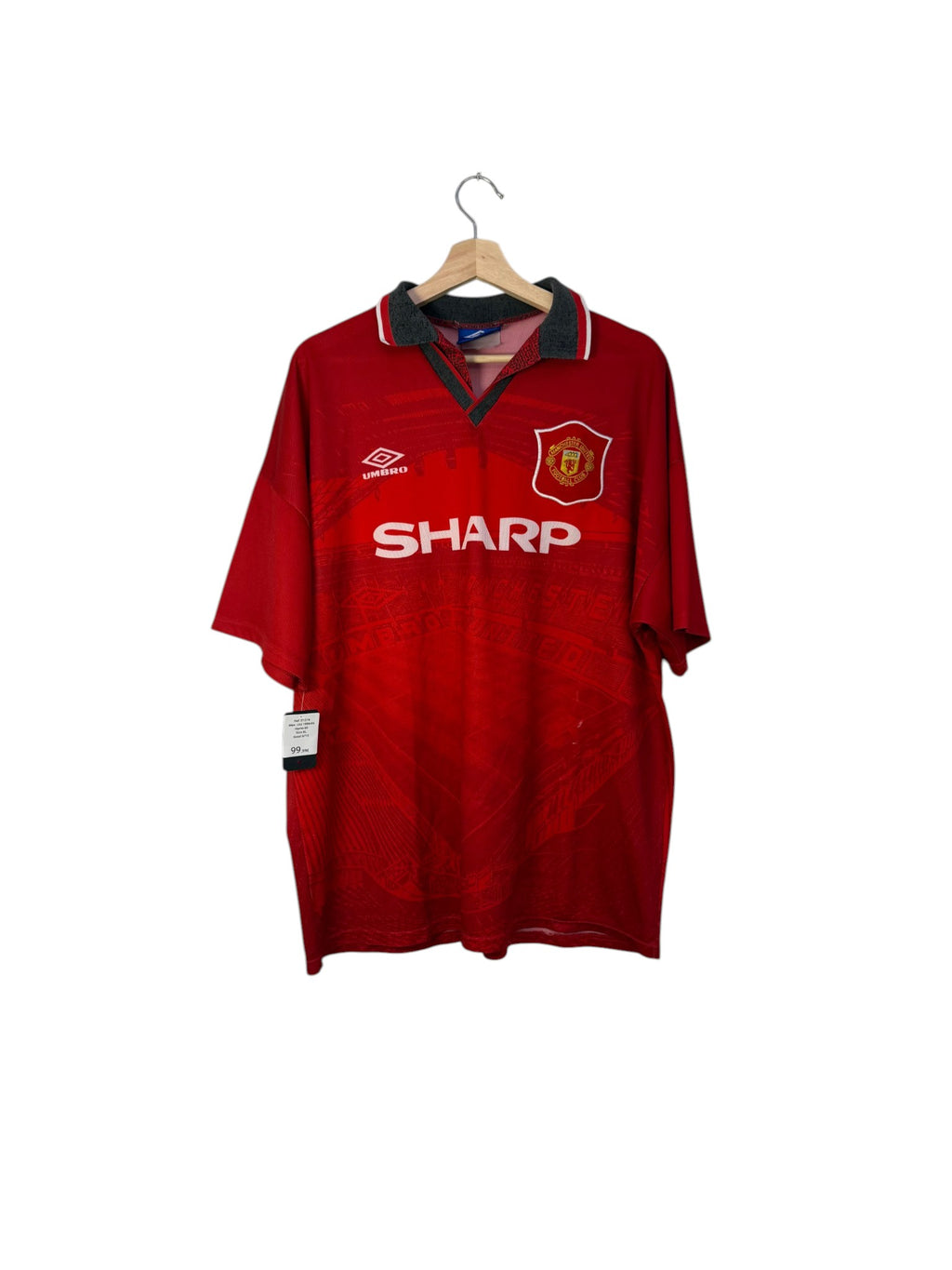 manchester united football shirt red and black sharp