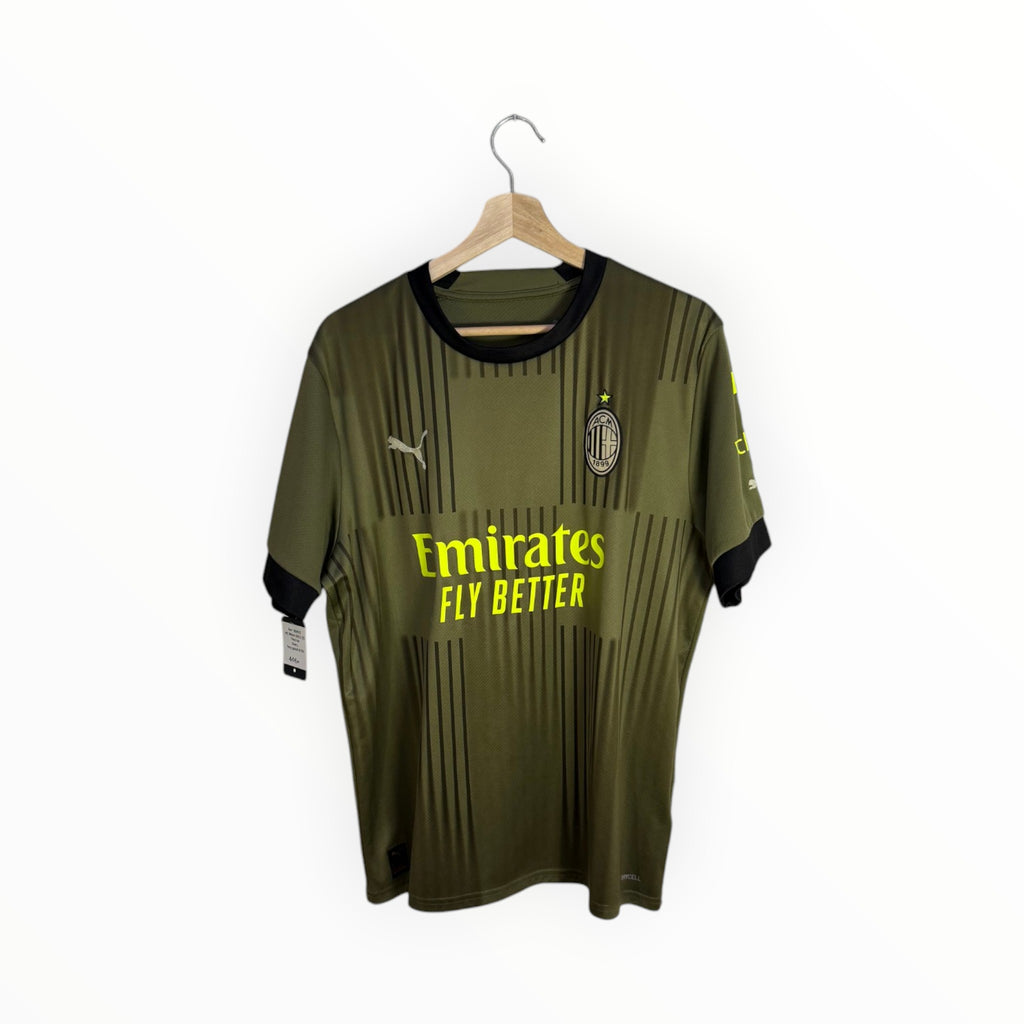 milan football shirt green and black