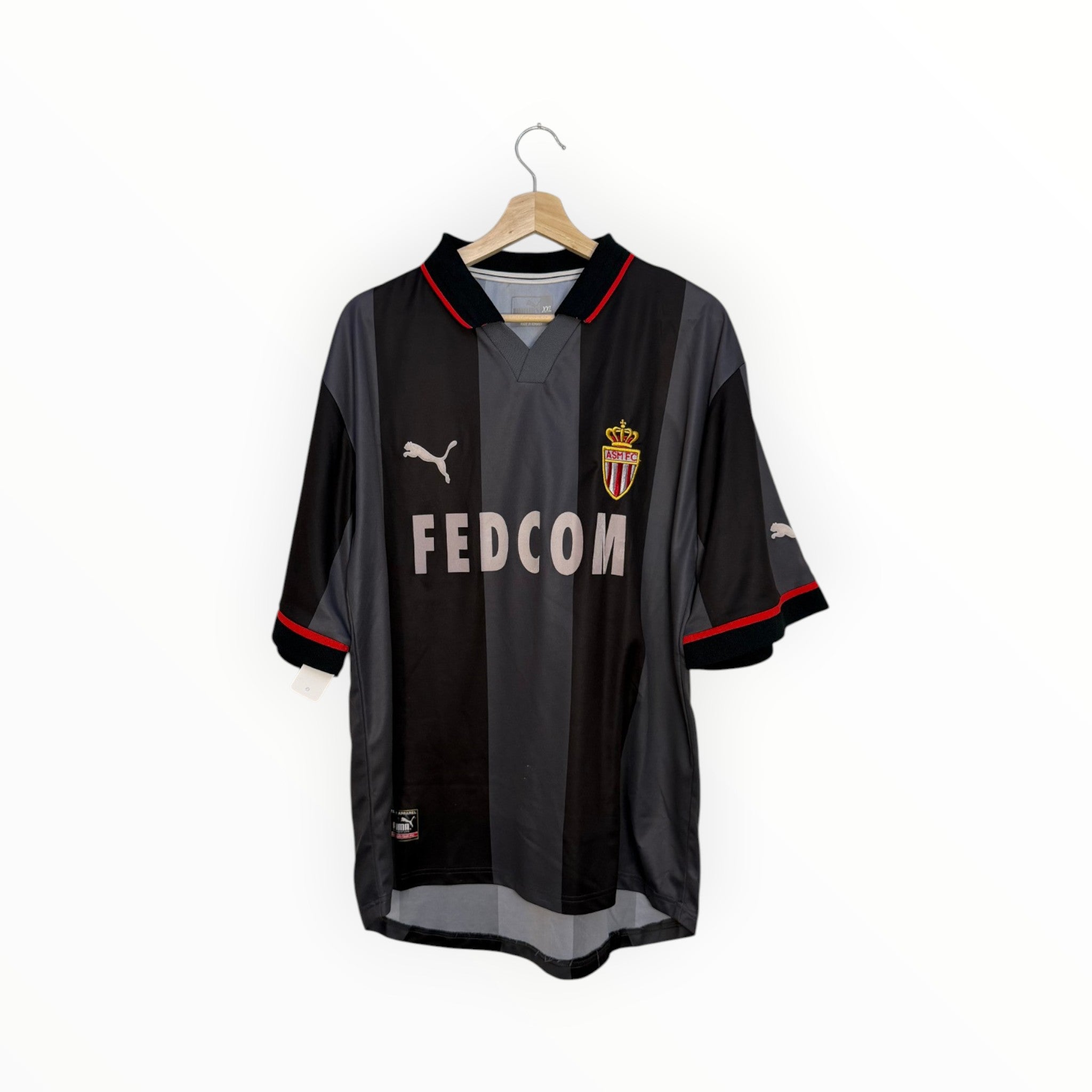 monaco black and grey football shirt puma