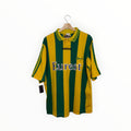 nantes football shirt green and yellow stripes