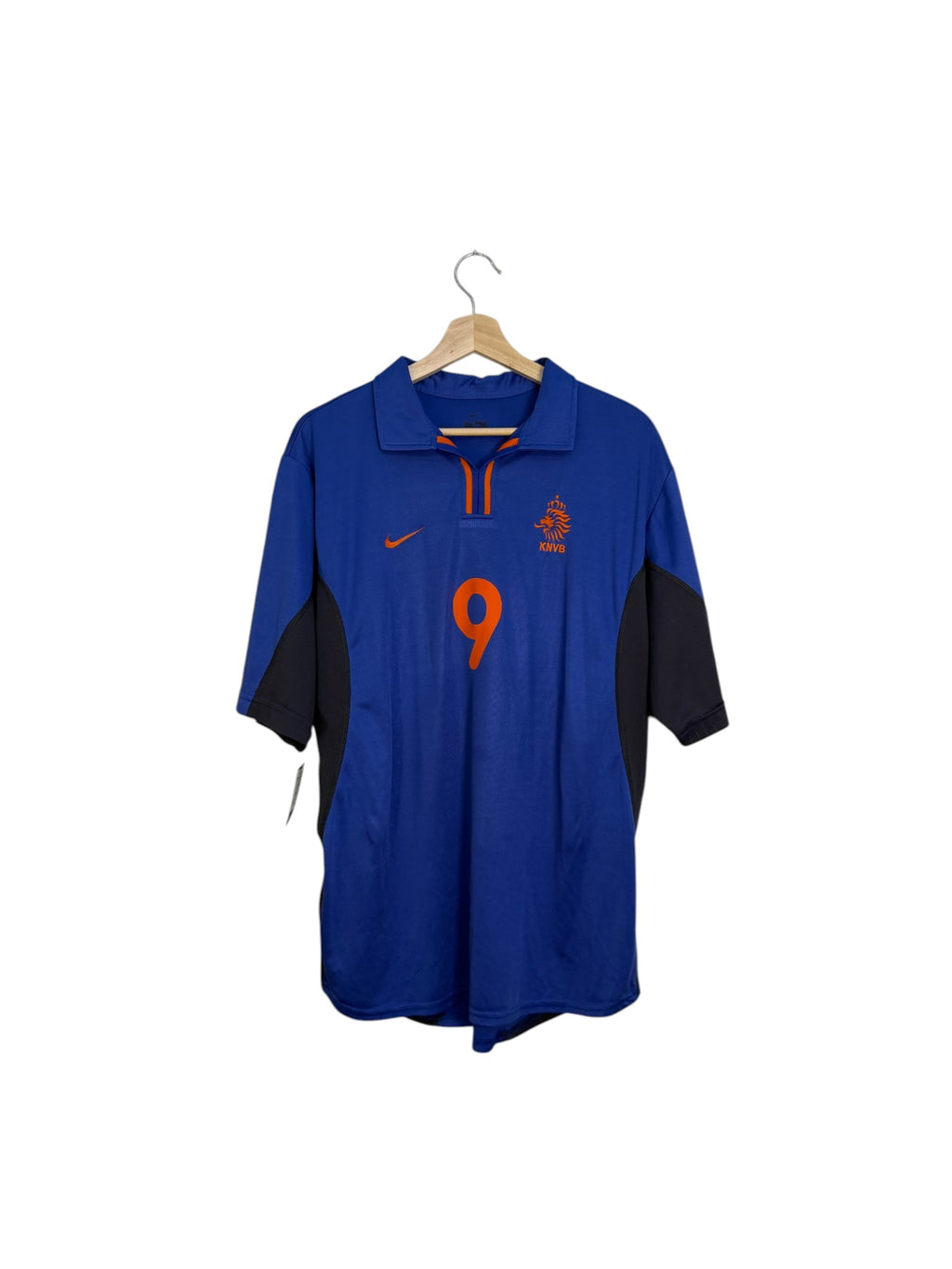 netherland football shirt nike number 9 bleu and navy