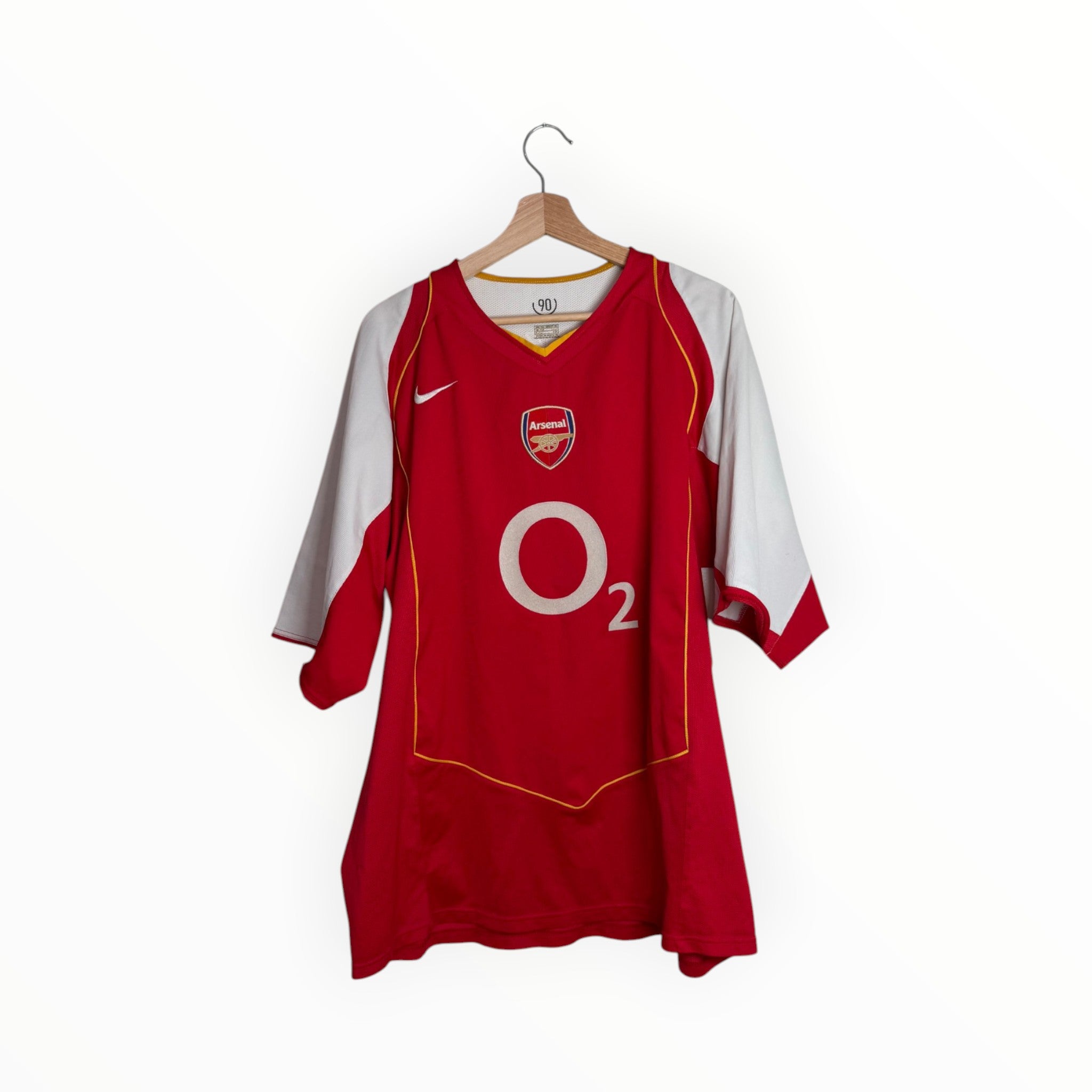 nike football shirt arsenal O2 red and white