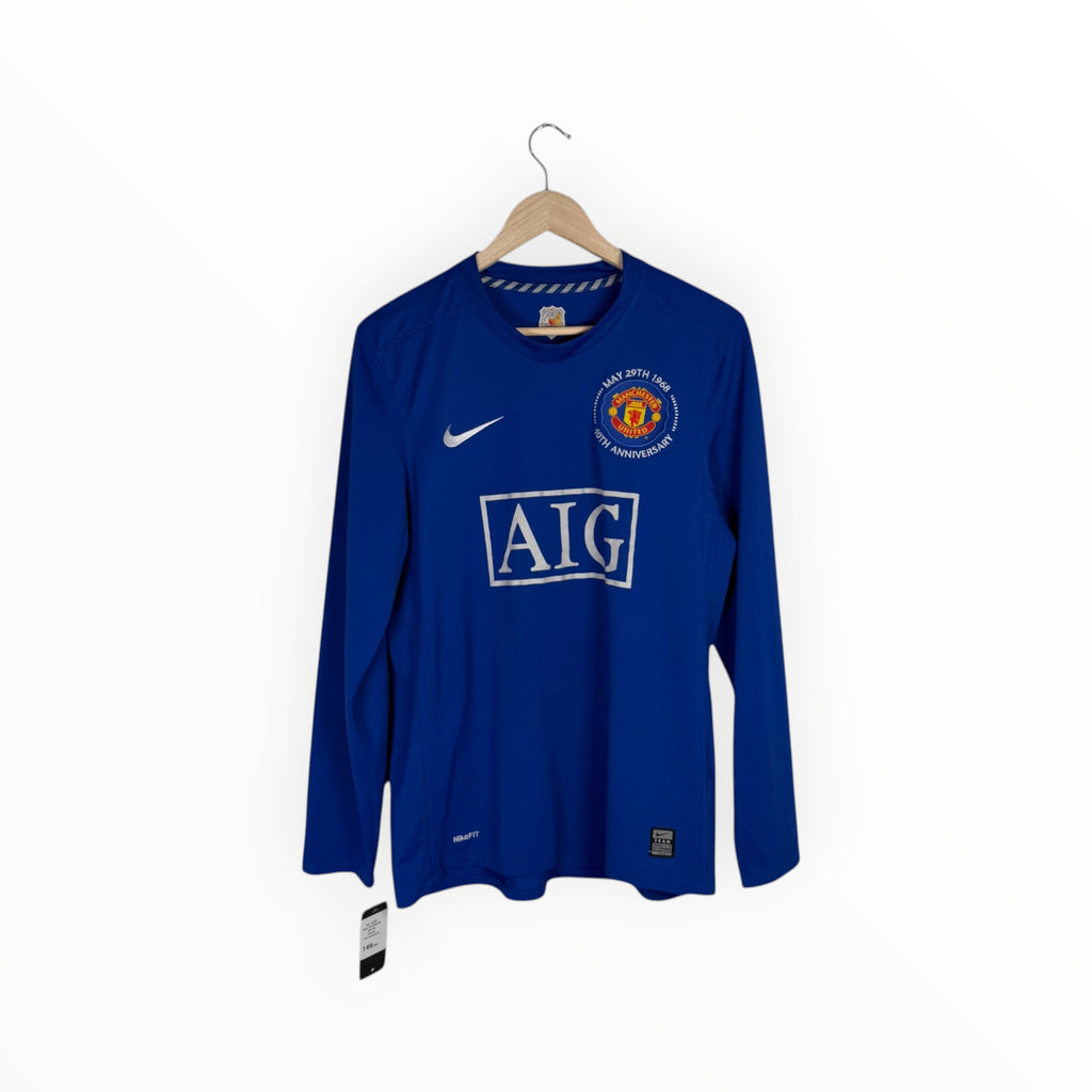nike football shirt blue long sleeve