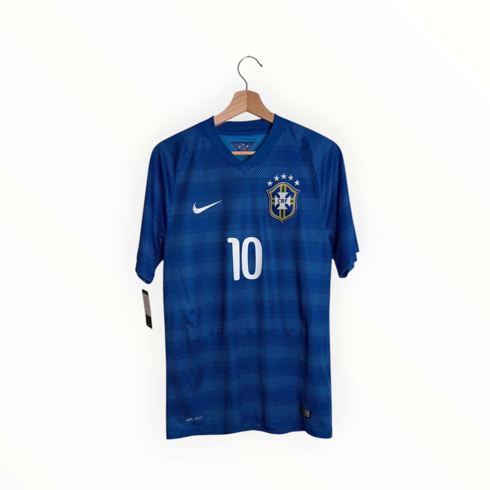 nike football shirt brazil blue number 10