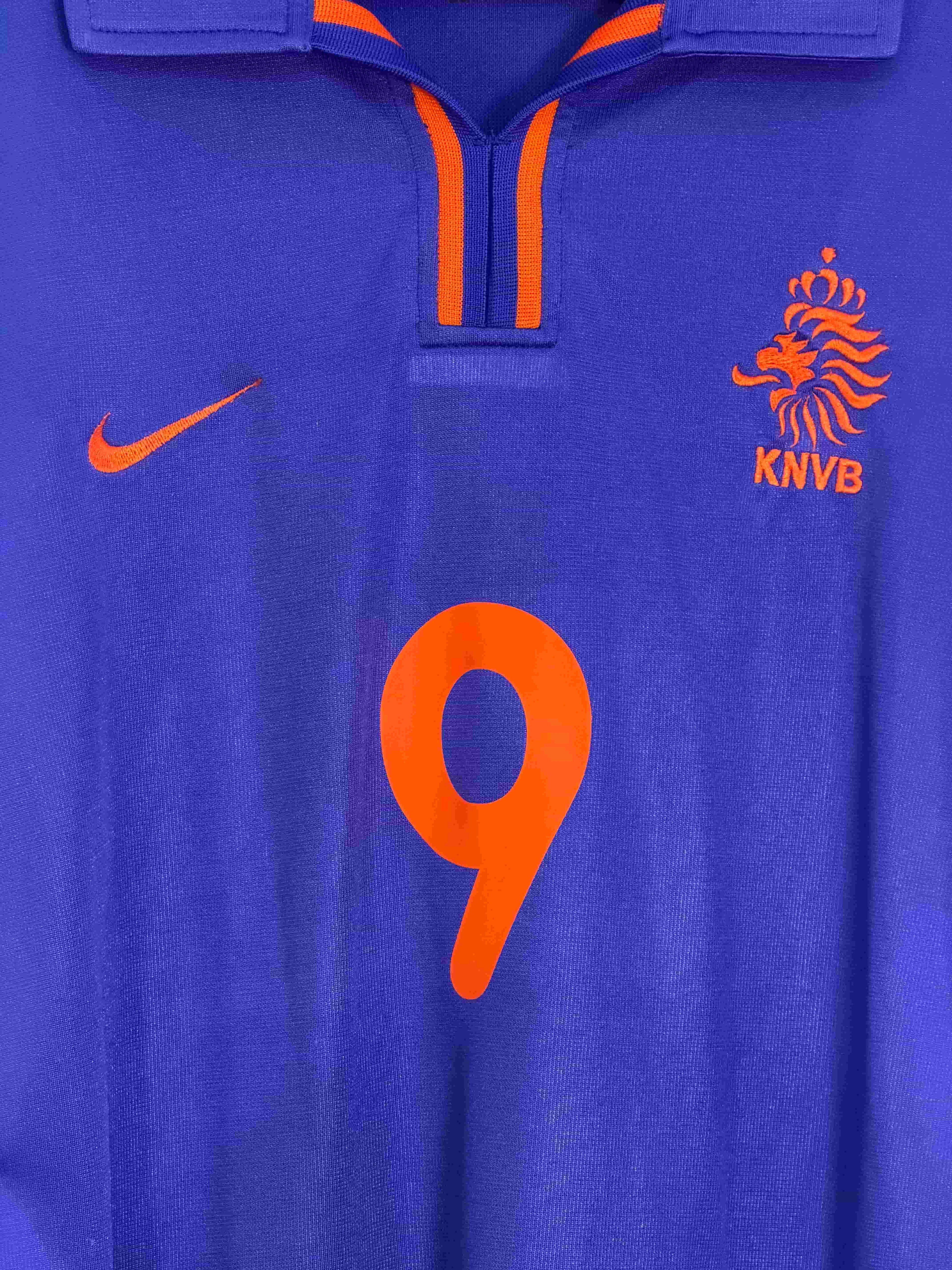 nike knvb number 9 orange and blue